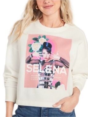 Selena Graphic Crewneck Sweatshirt - Cream